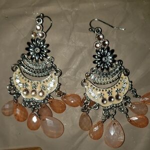 Elegant Floral Chandelier Earrings